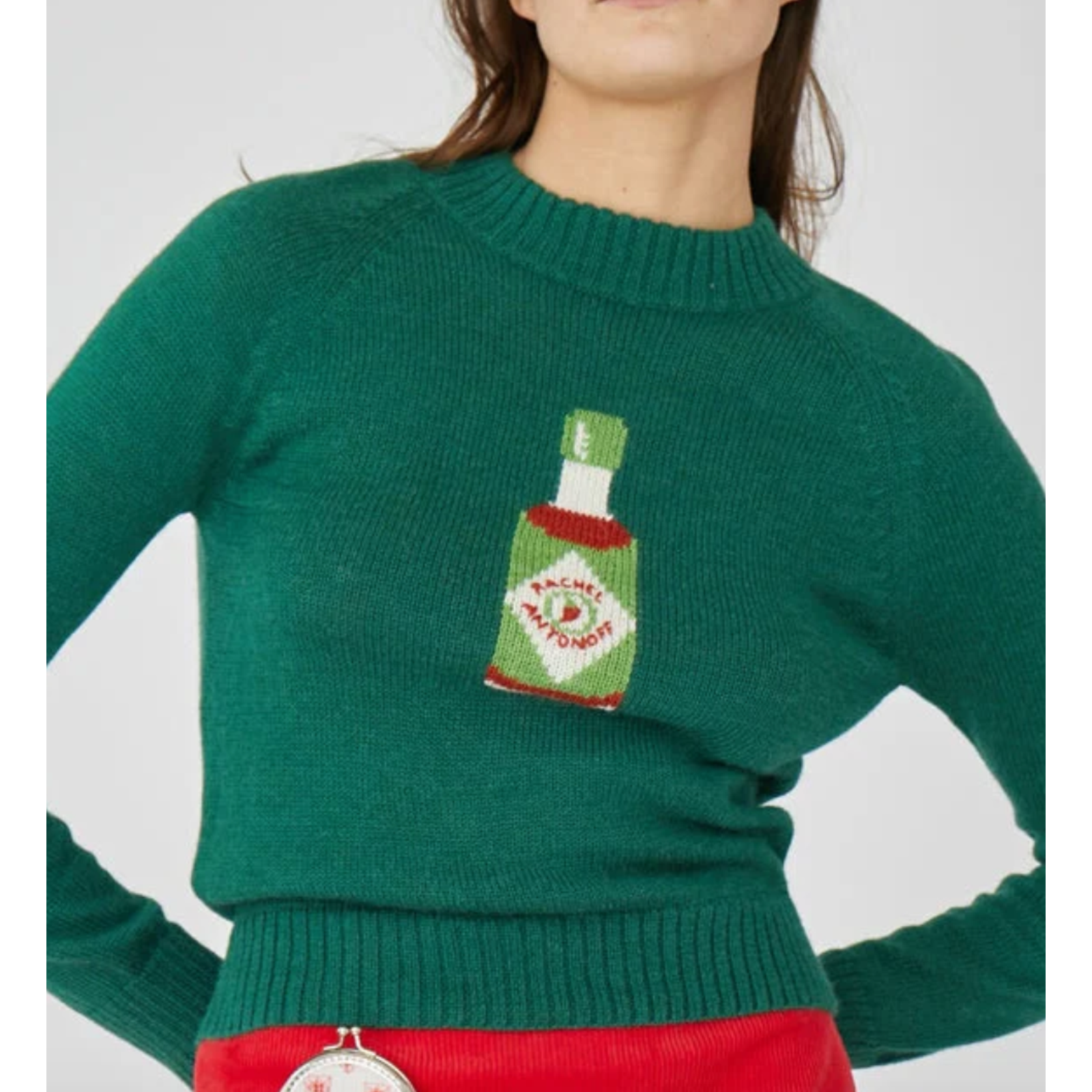 Rachel Antonoff Hot Sauce Sweater Green Size Xs